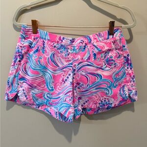 Vibrant Pink and Blue Women's Shorts